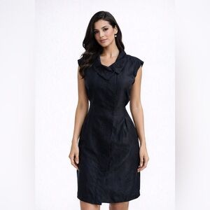 Ellen Tracy 100% Silk Sleeveless Dress — Black (Size M, Estimated 8–10)